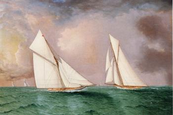詹姆斯 E 巴特斯沃思 Vigilant and Valkyrie II in the 1893 America's Cup Race 詹姆斯 E 巴特斯沃思 Vigilant and Valkyrie II in the 1893 America's Cup Race